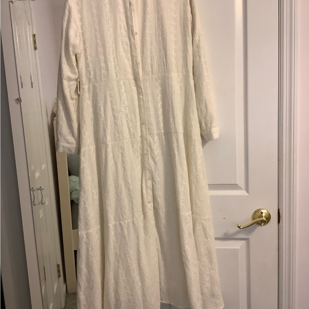 Elegant White Long Coat